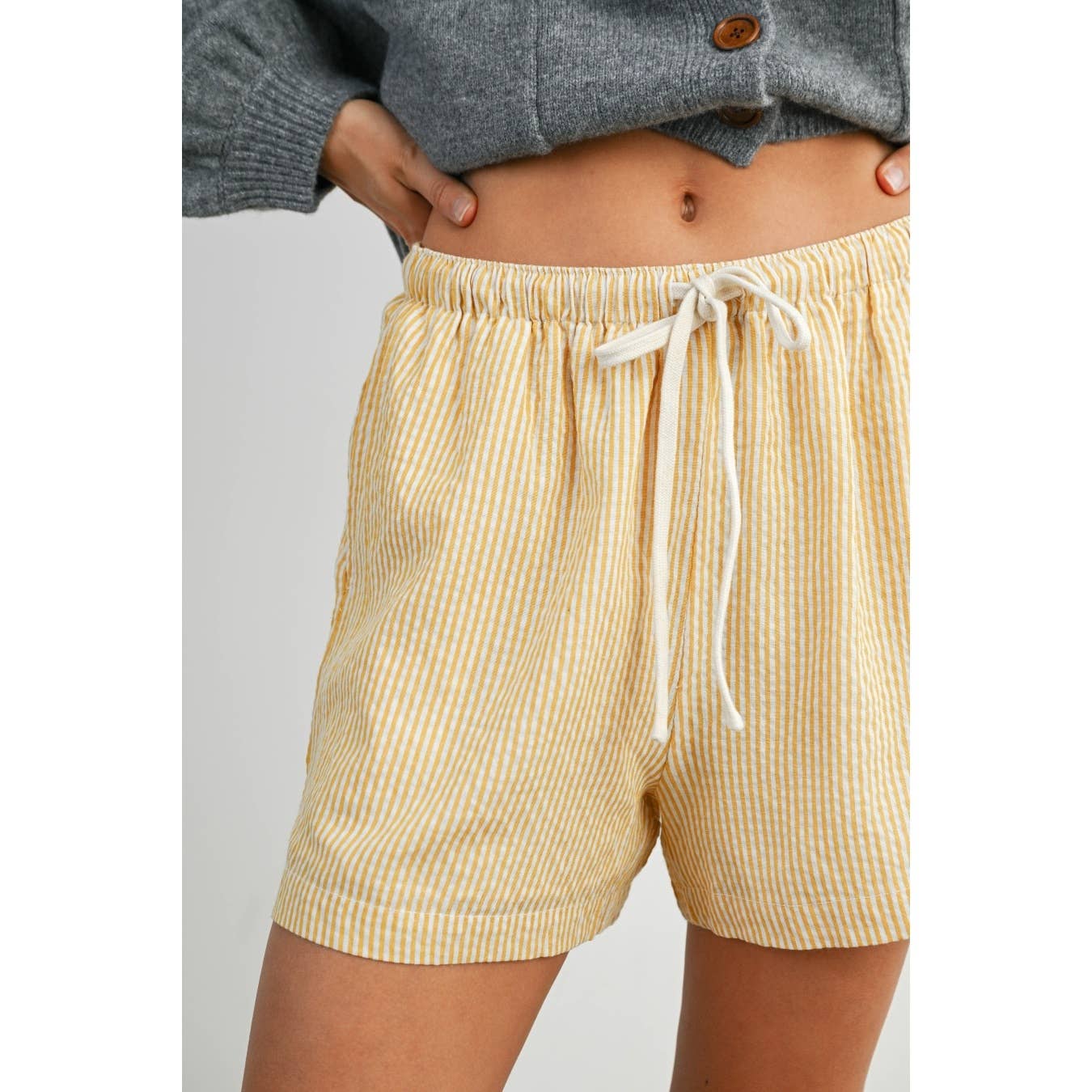 Casual Striped Drawstring Shorts - BMP7940