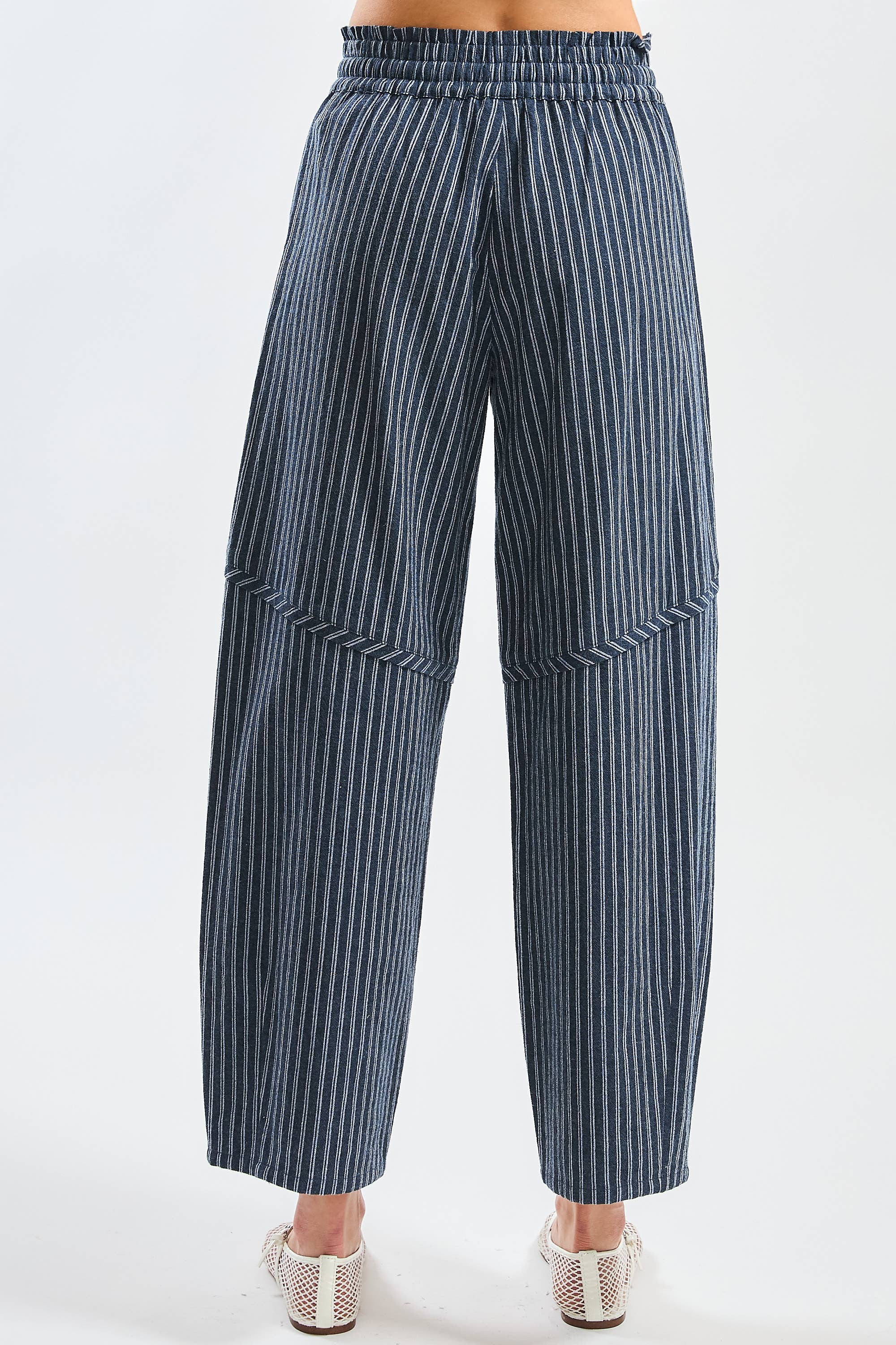 CB10394J Pinstripe Drawstring Pants