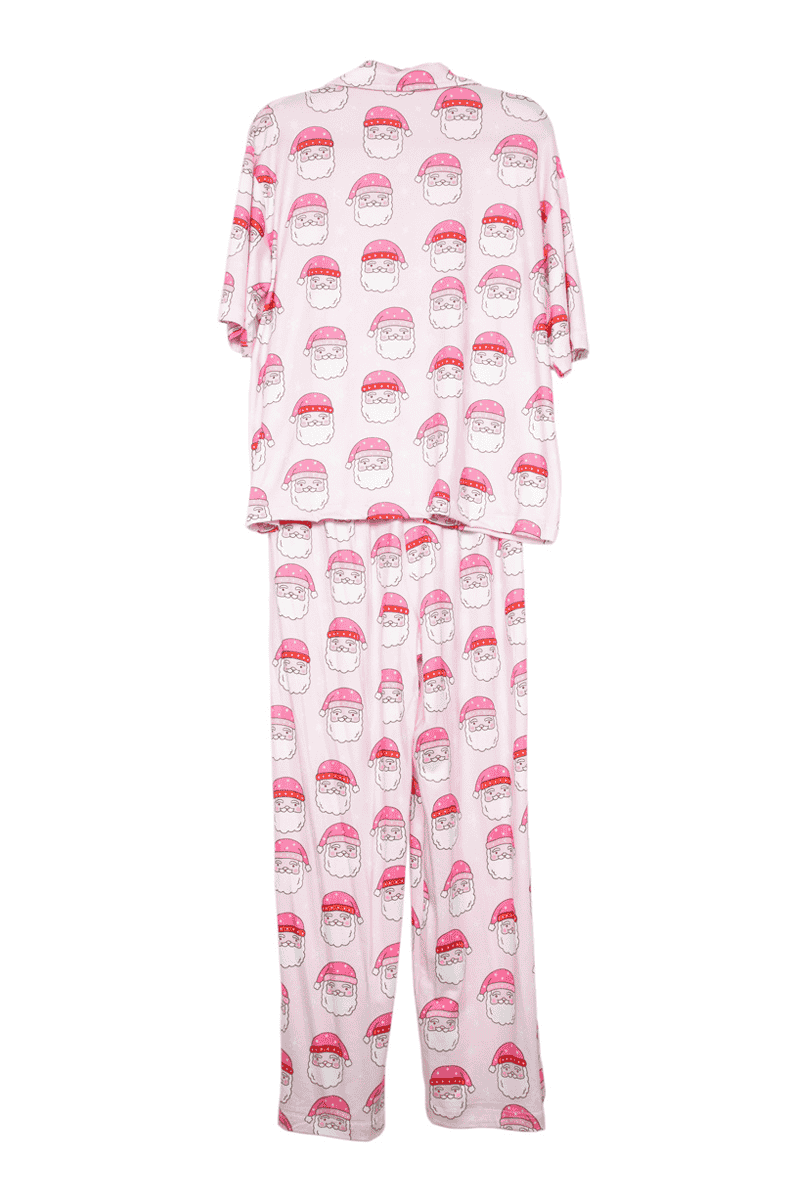 Pink Santa Face Women's Christmas Pajamas