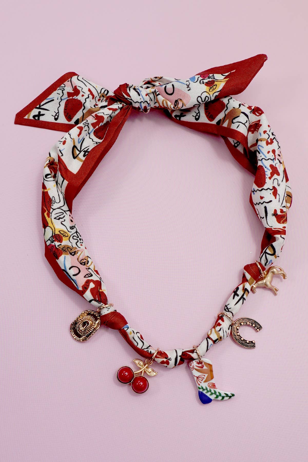 SCARF CHARM NECKLACE