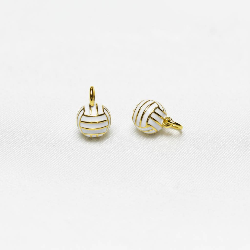 Gold Volleyball Charm