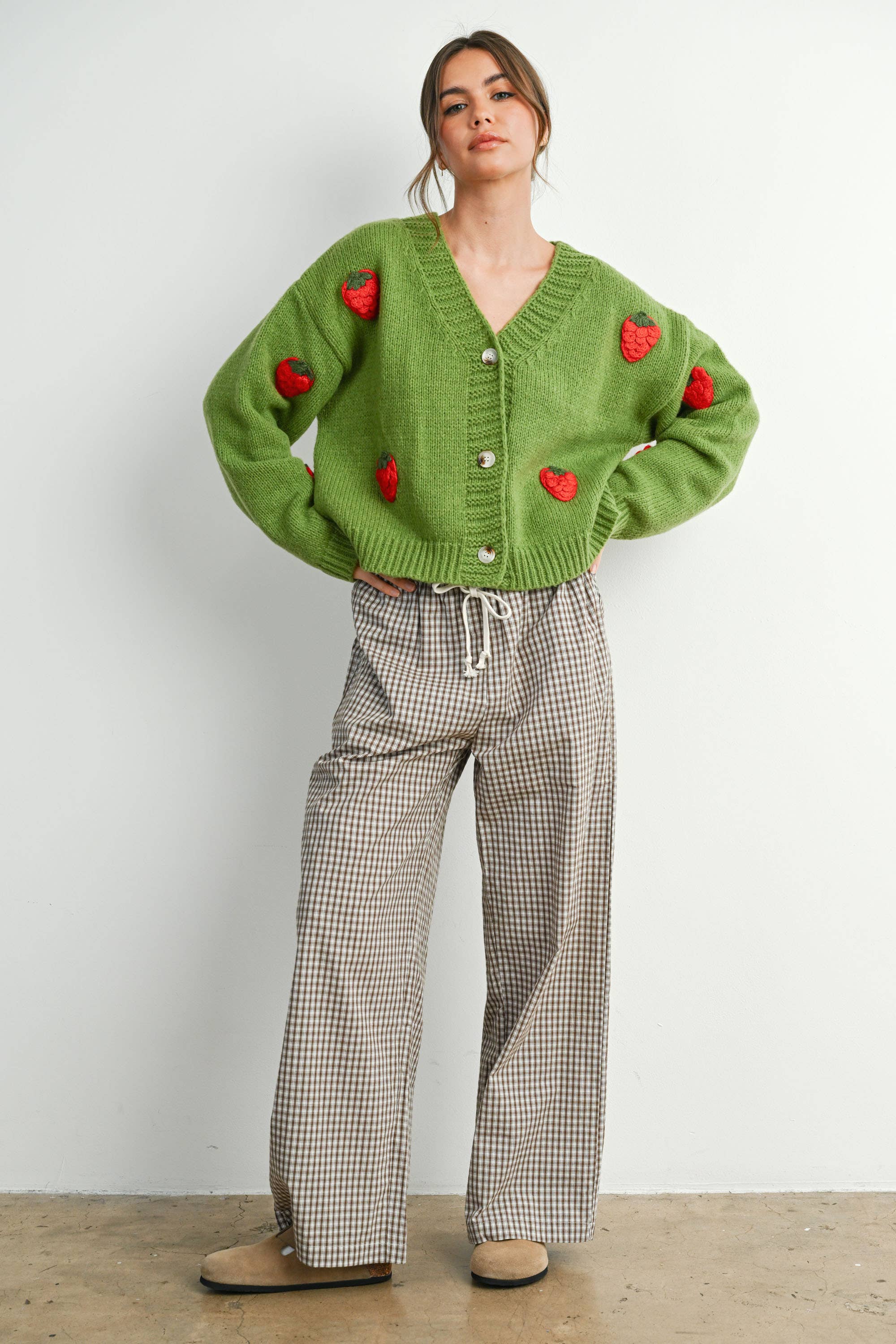 Loose-Fit Adjustable Tie-Front Pants - BMP7854