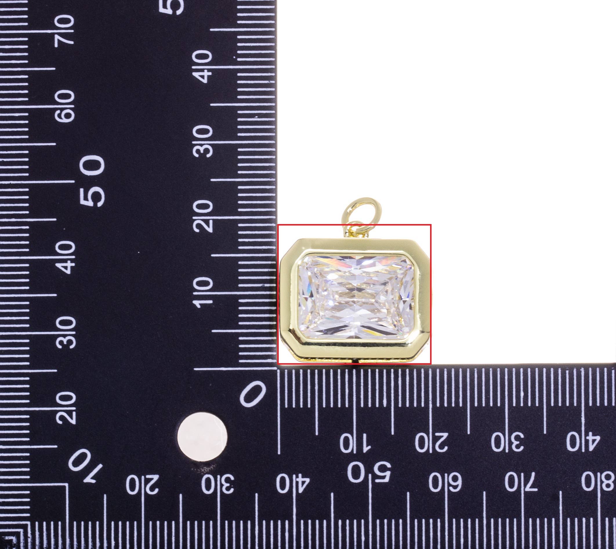 5A High Quality CZ Rectangle Pendant For Jewelry,CPG3152