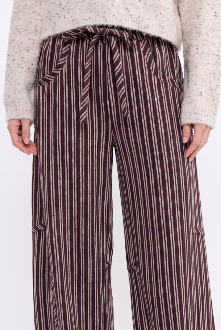 CB10394J Pinstripe Drawstring Pants
