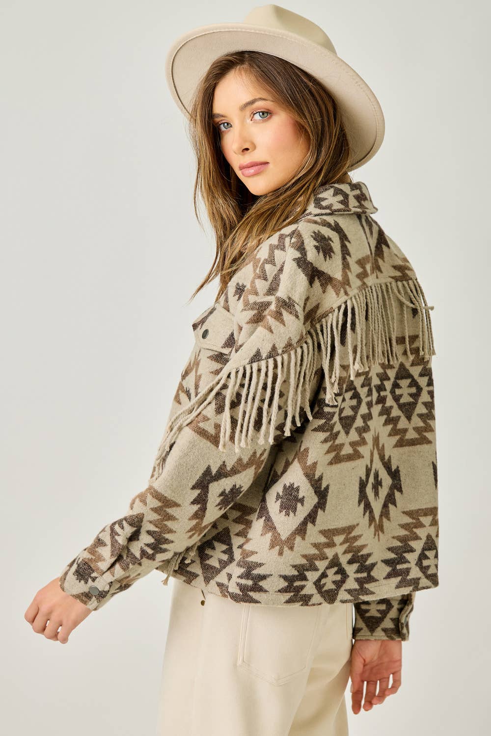 Metallic Washed Denim Jacket