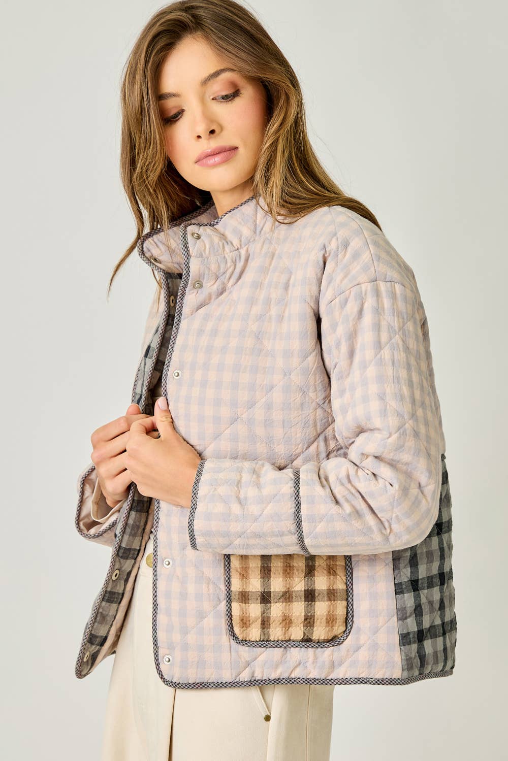 Hampton Check Plaid Quilted Jacket