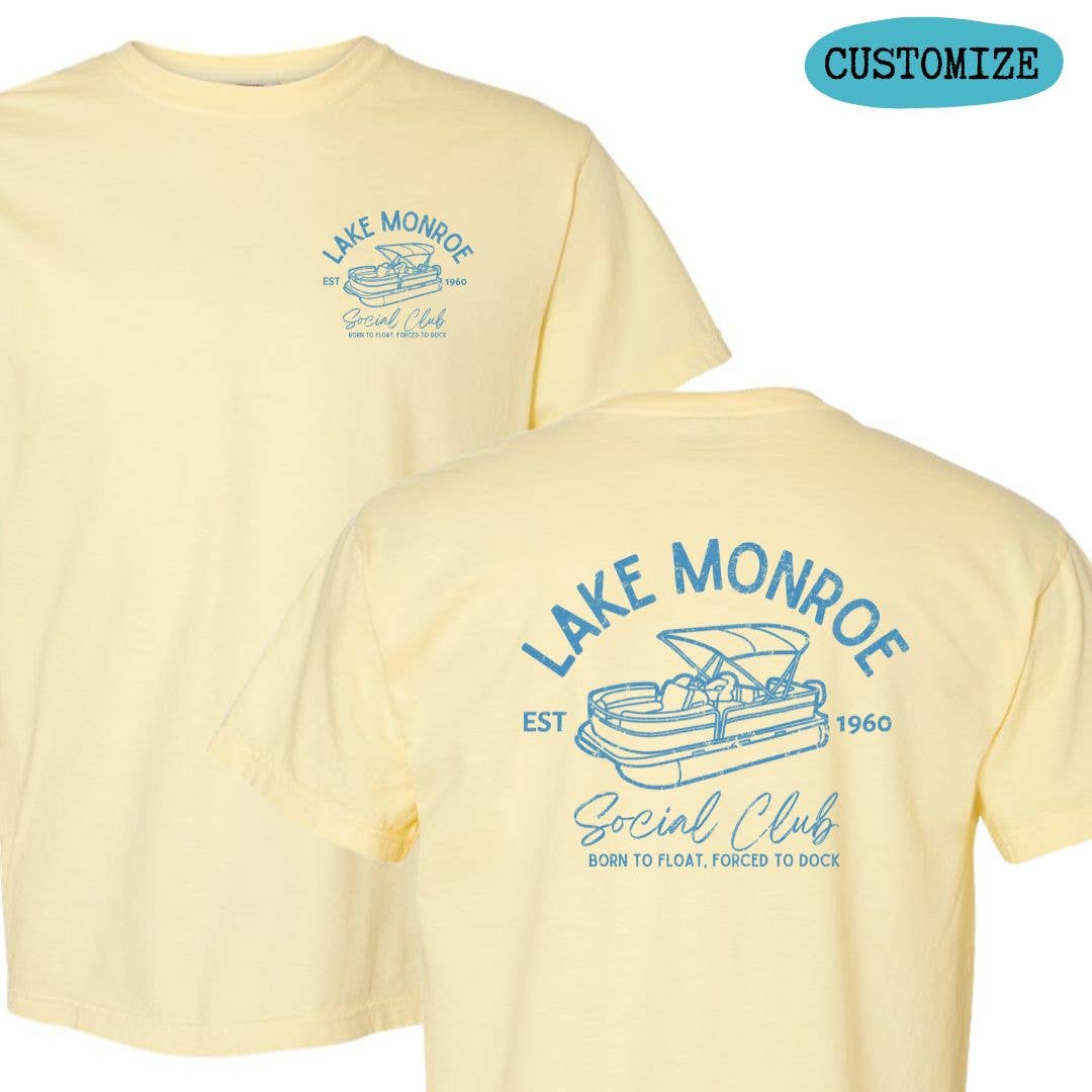 Custom River Social Club Front and Back Tee