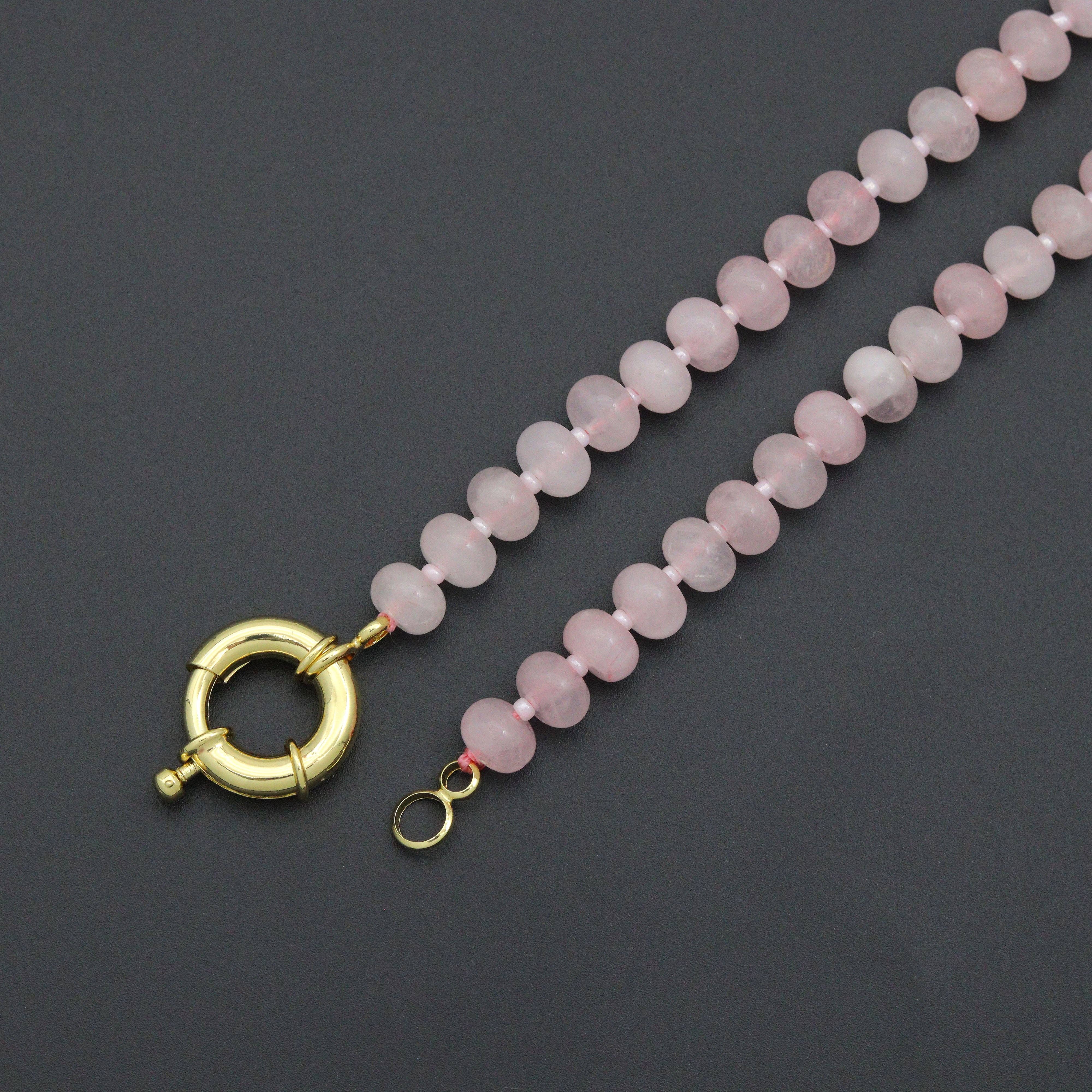 Pink Rainbow adventure green Gemstone necklace, sku#EF810