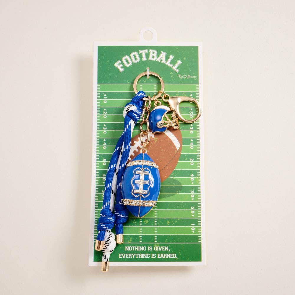 College Football Helmet Paracord Stone Keychain Bag Charm