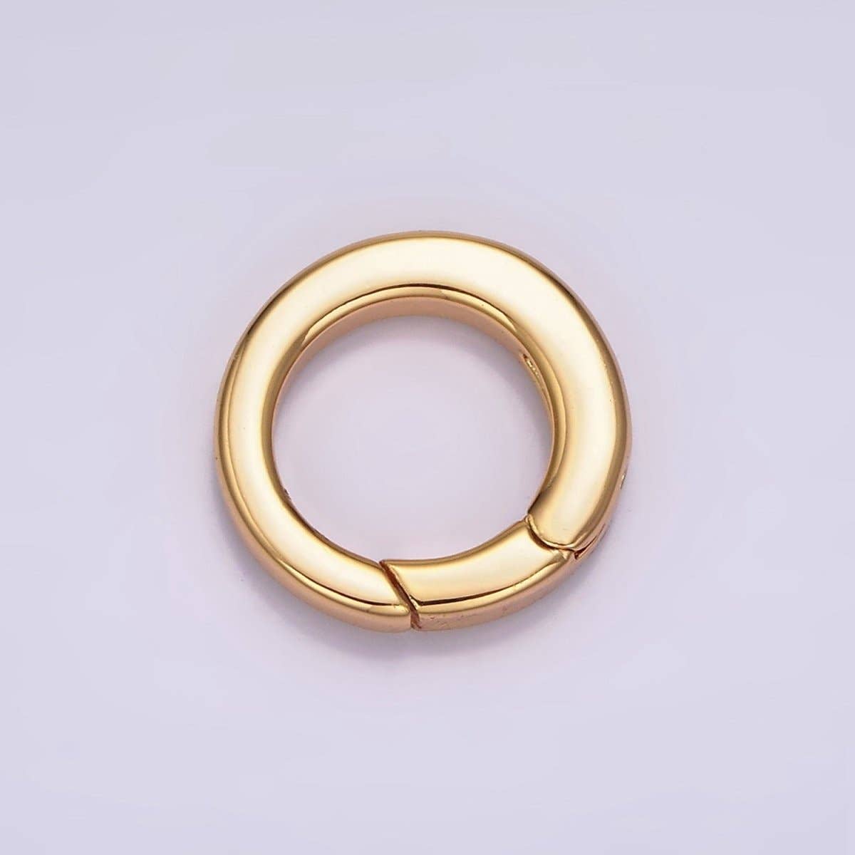 18K Gold Filled Push Gate Ring Charm Holder Bail for Charm Jewelry