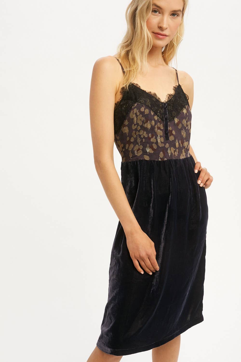Lace Velvet Dress