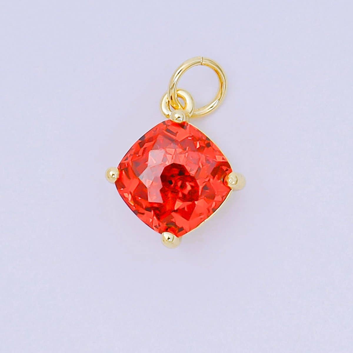 24K Gold Filled Birthstone CZ Charm