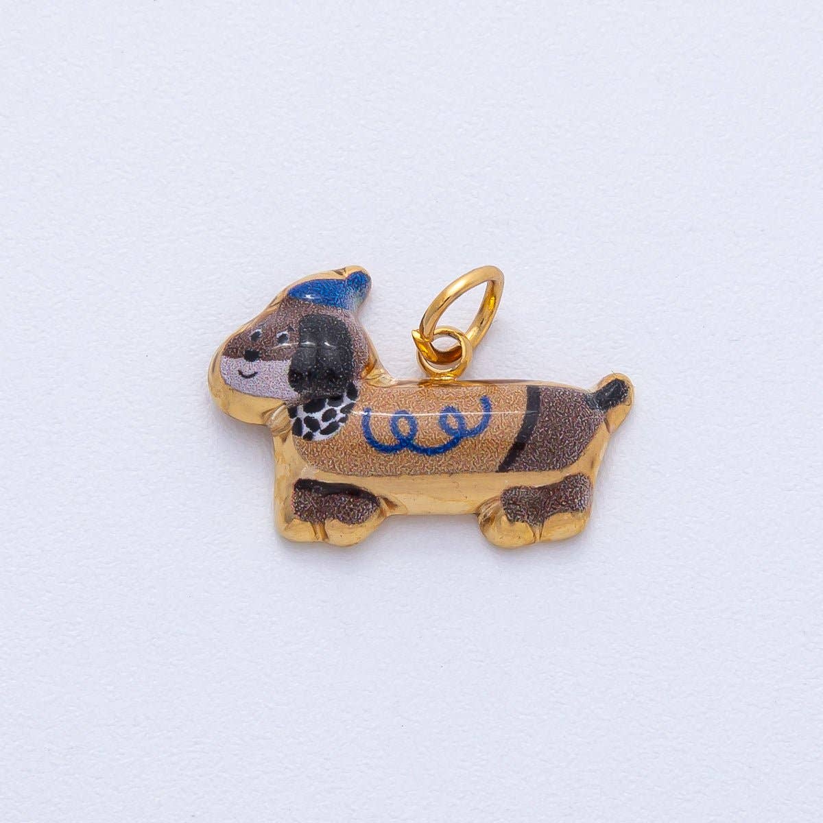 Cute Enamel Puppy Animal Charm