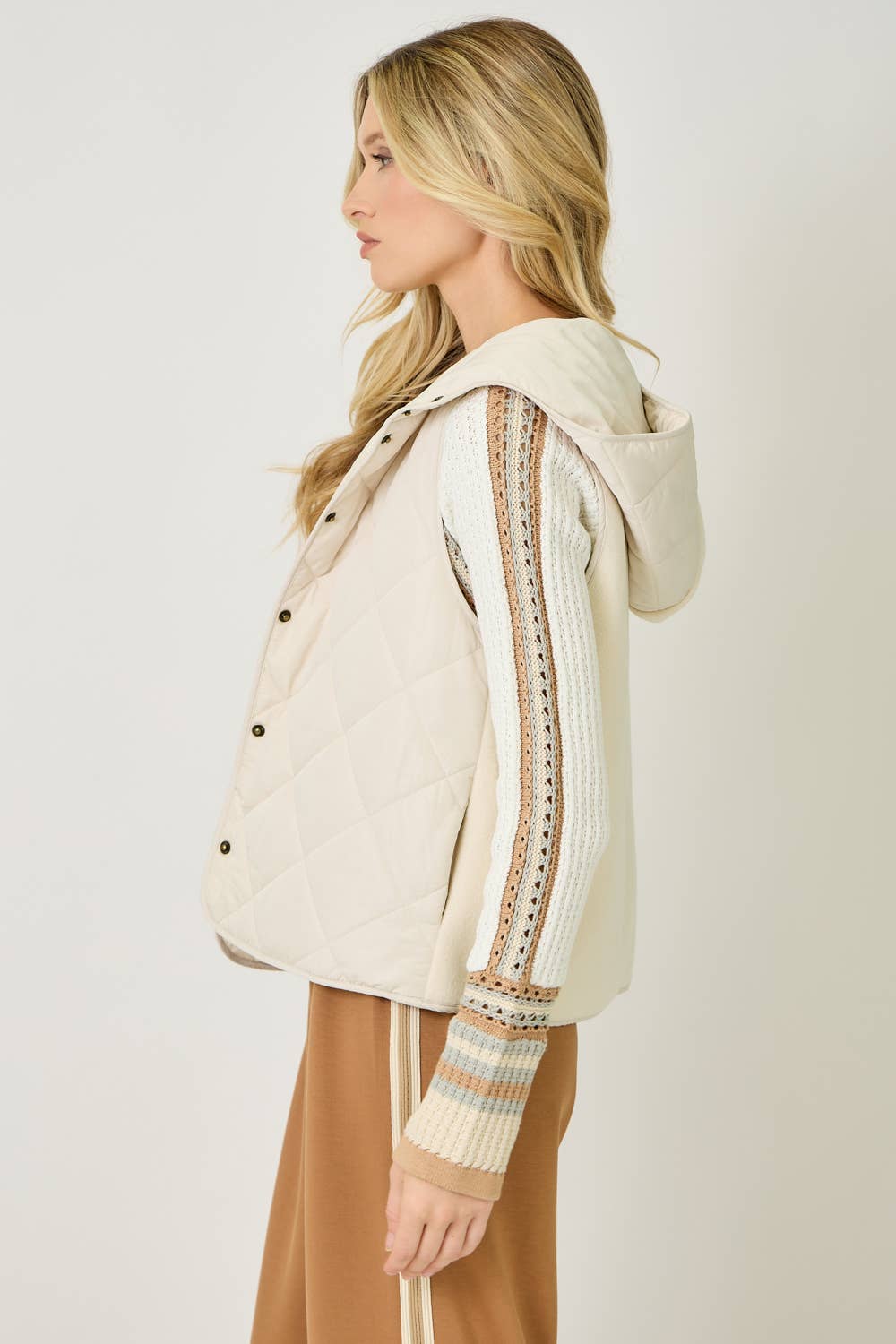 Quilted Puffer Hoodie Vest