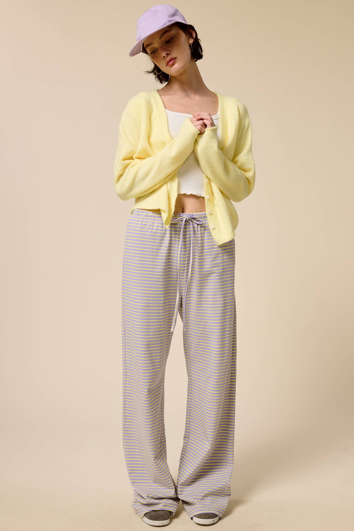 V neck Batwing Sleeve Button Up Cardigan