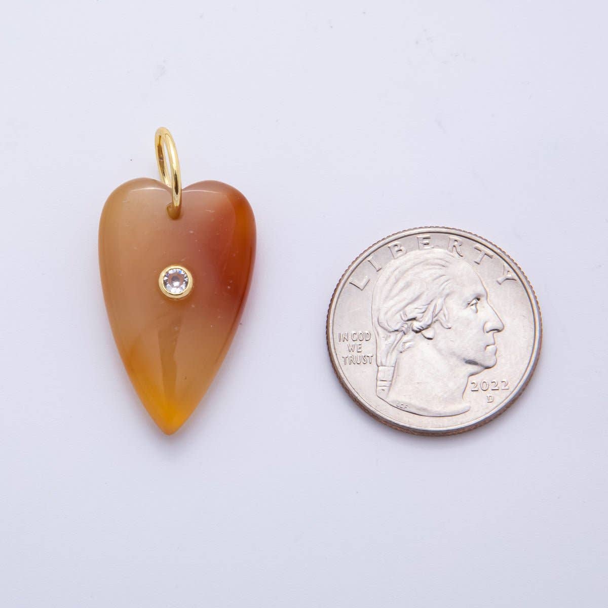 Heart Gemstone Charm