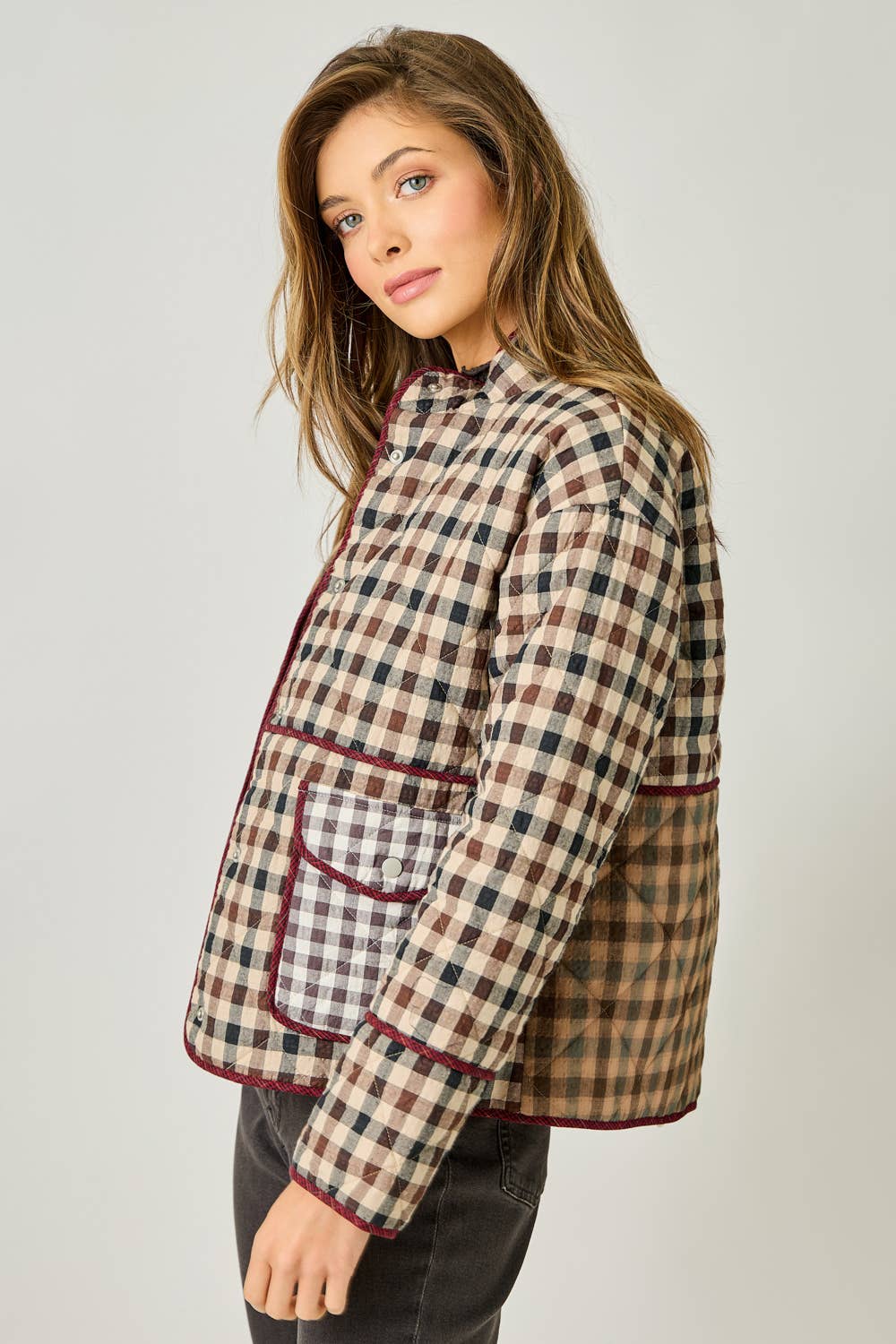 Hampton Check Plaid Quilted Jacket