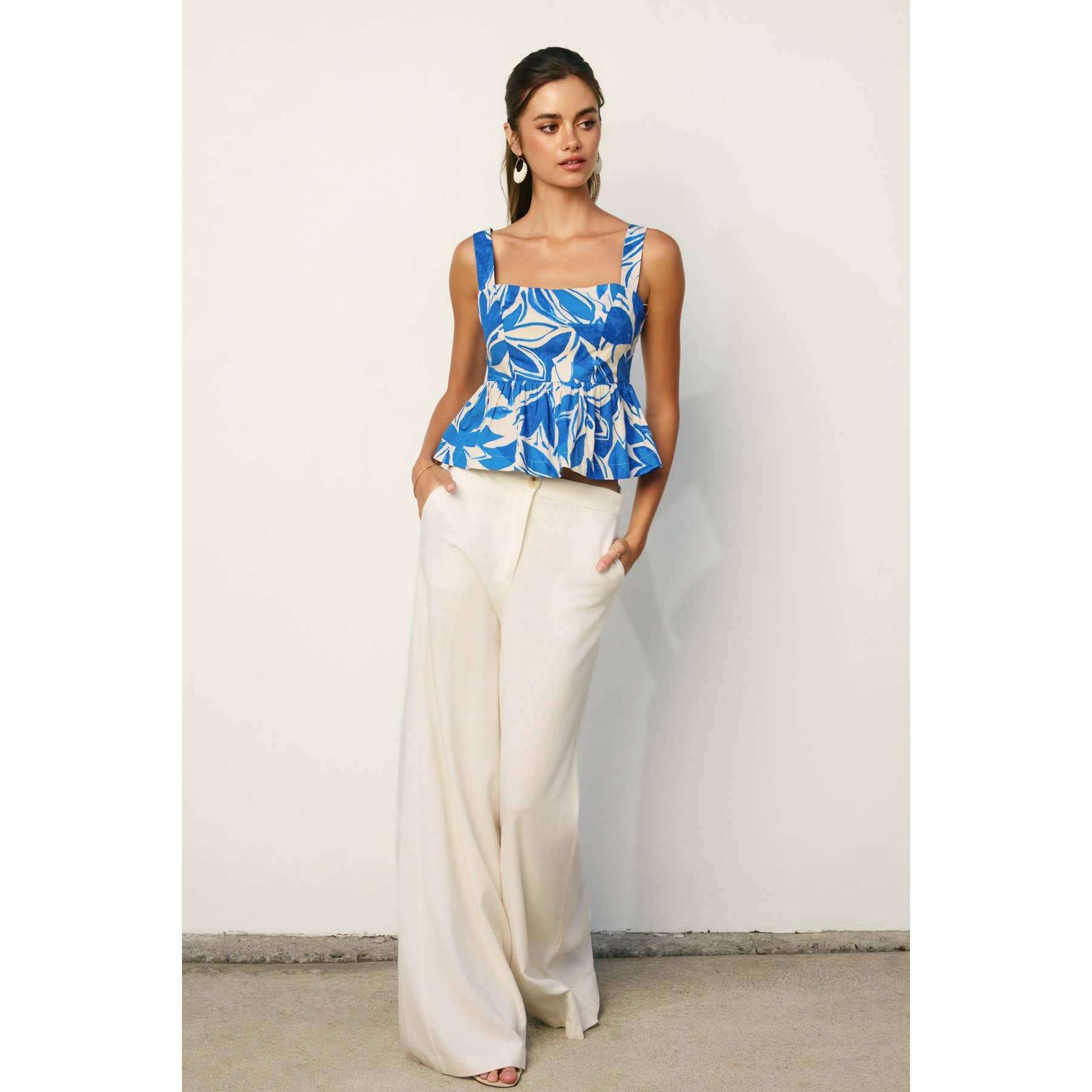 Mykonos Sweetheart Peplum Top