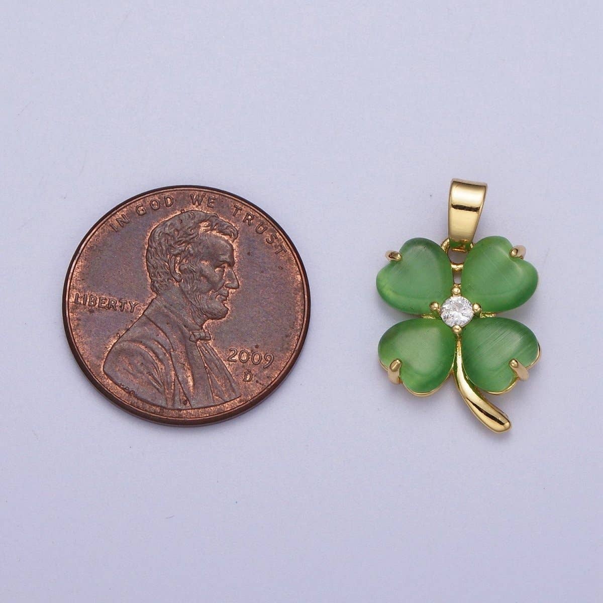 Green Quatrefoil Lucky Clover