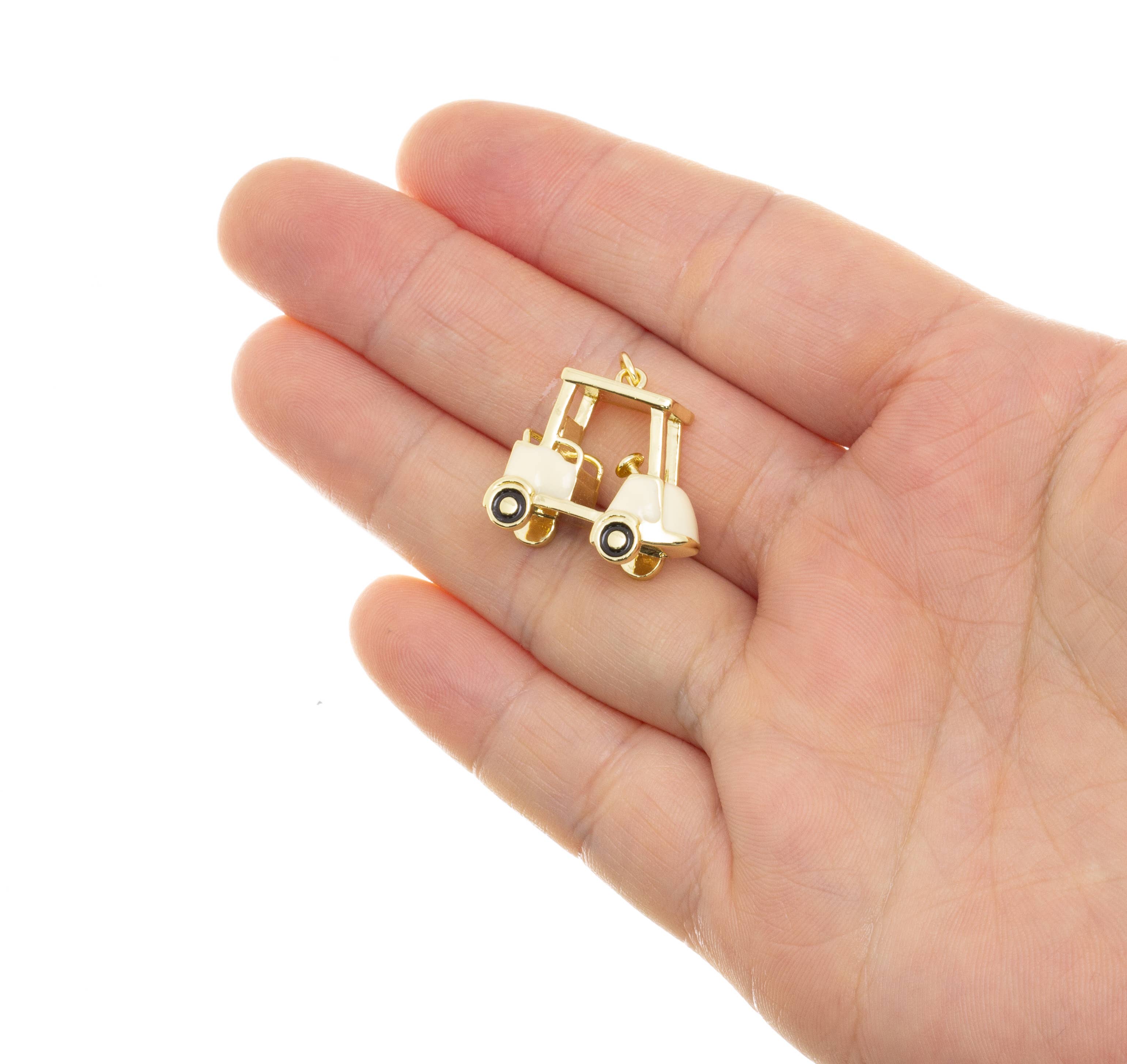 Golf Cart Charm for Golfers, Golfer's Cart Pendant