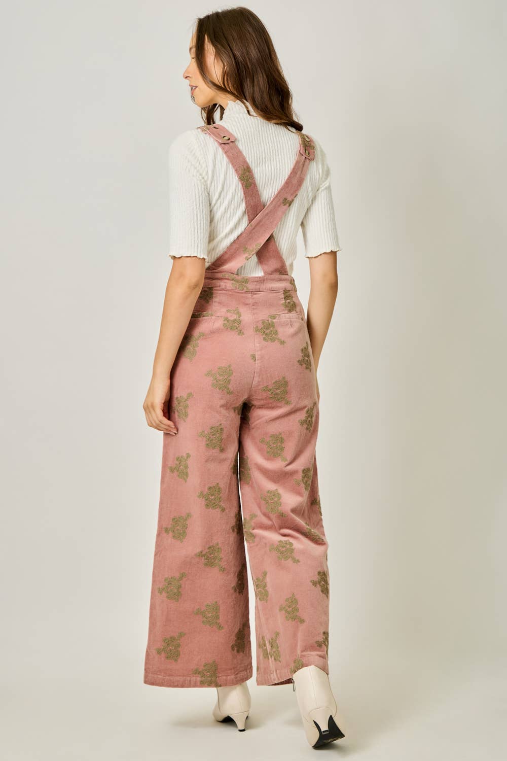 Fernie Embroidered Corduroy Jumpsuit