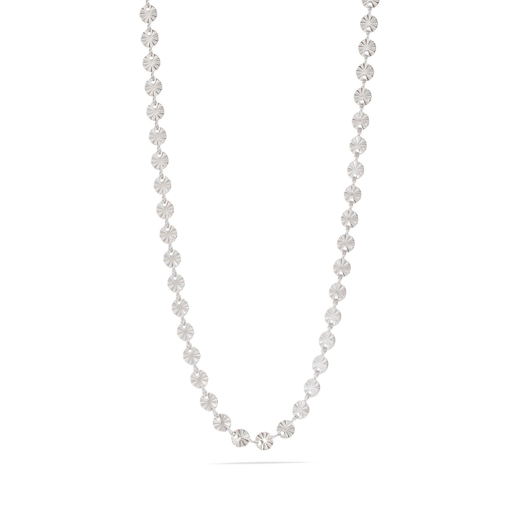 18K Gold PVD Stainless Steel Sunburst Chain Necklace