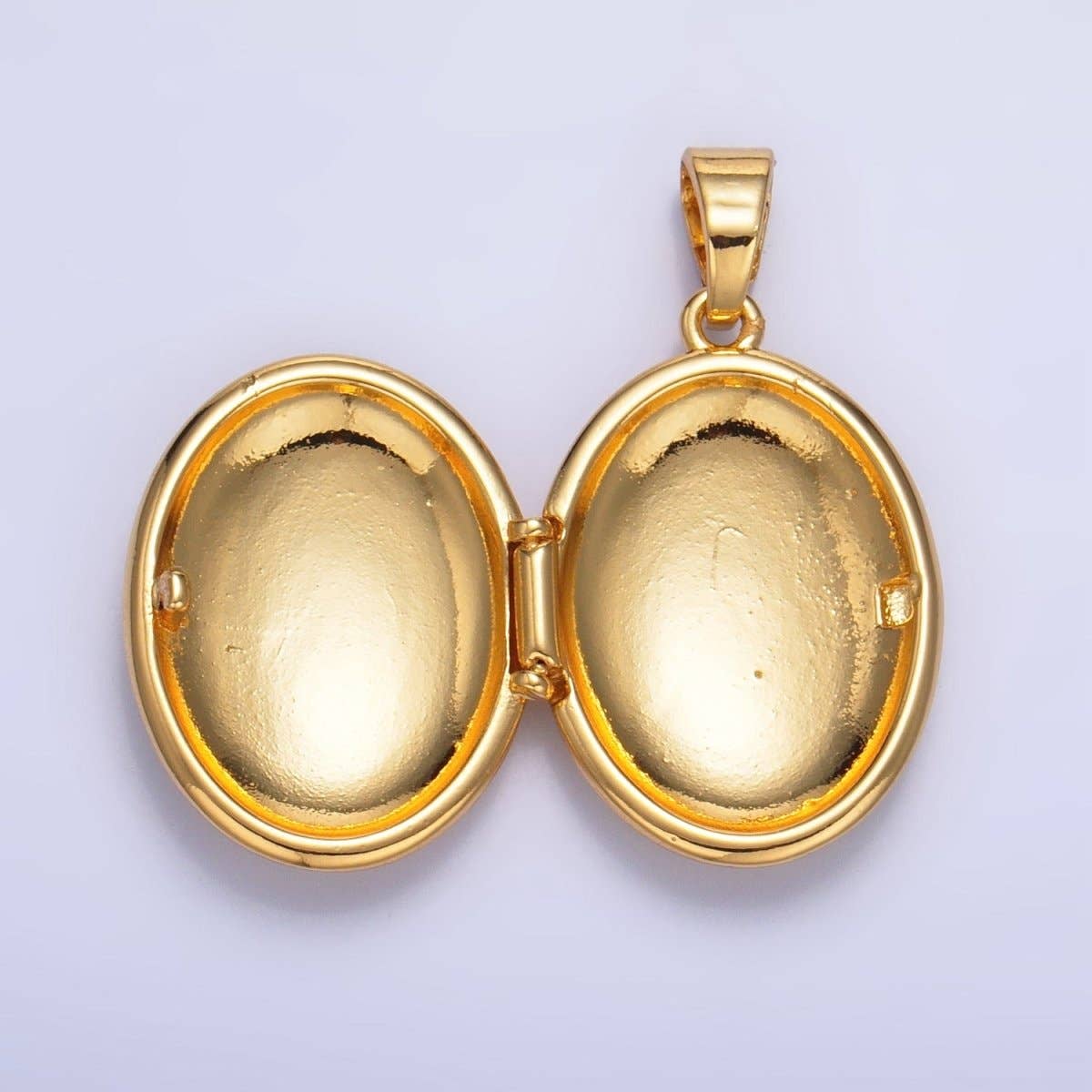 24K Gold Filled Engraved Cowboy Boot Oval Locket Pendant