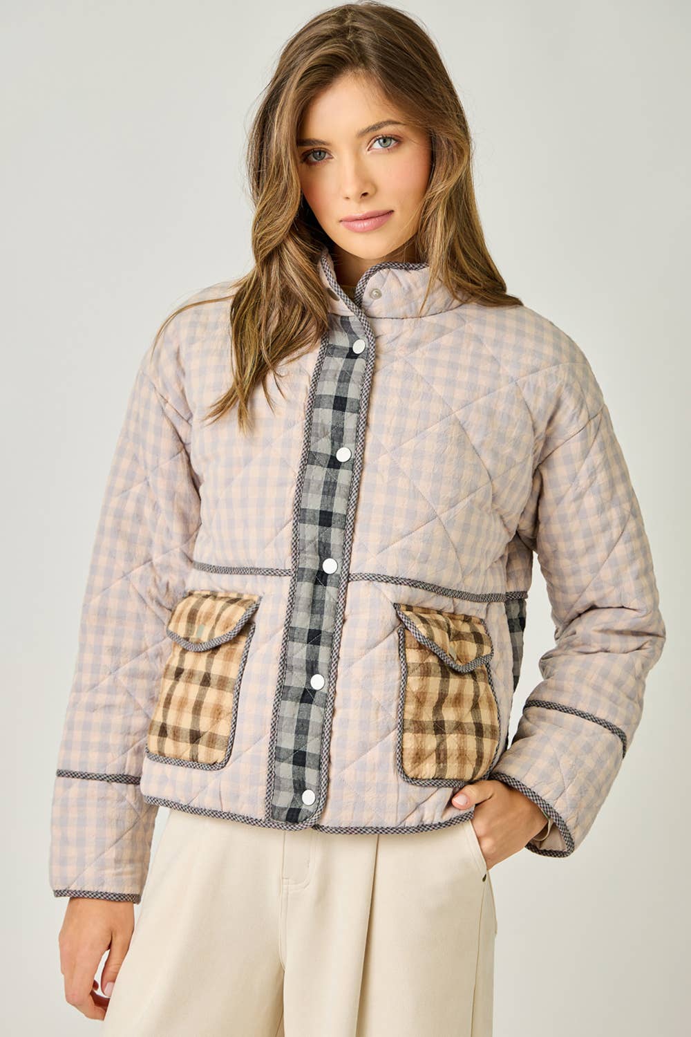 Hampton Check Plaid Quilted Jacket