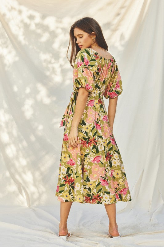 Amelia Avo Garden Print Dress