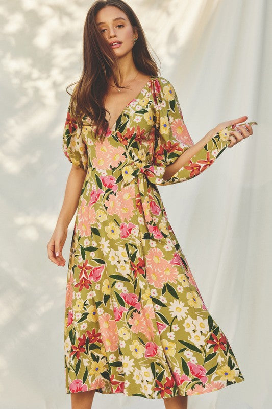 Amelia Avo Garden Print Dress