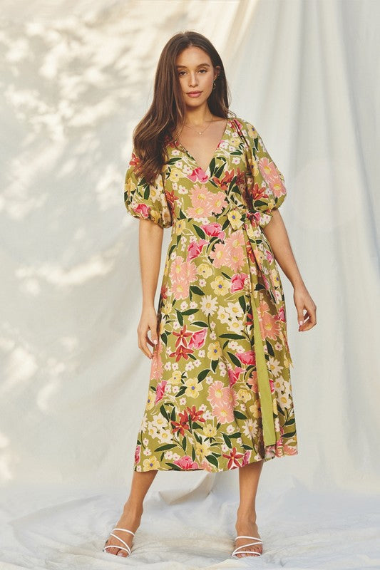 Amelia Avo Garden Print Dress