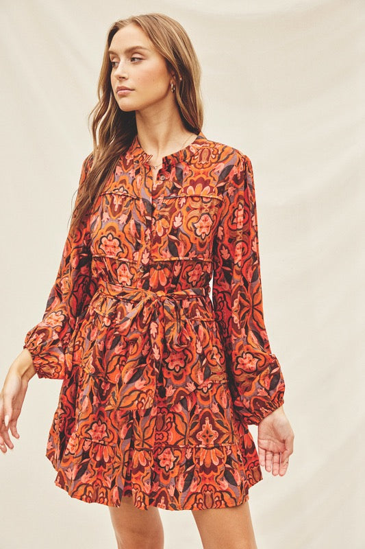 Cannes Harvest Moon Button Up Dress