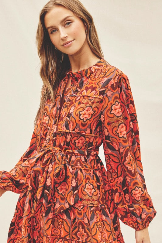 Cannes Harvest Moon Button Up Dress