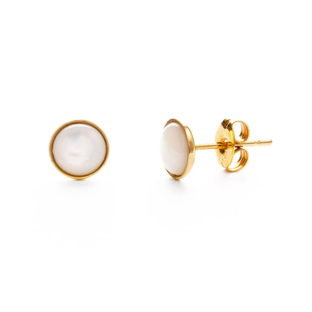 6 mm Mother of Pearl Studs